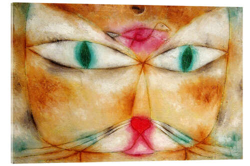 Acrylglas print Kat en vogel