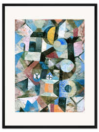 Gerahmter Kunstdruck Komposition mit dem gelben Halbmond und dem Y