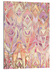 Gallery print Glowing Coral and Amethyst Art Deco Pattern