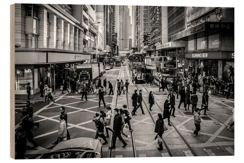 Wood print Hong Kong Central