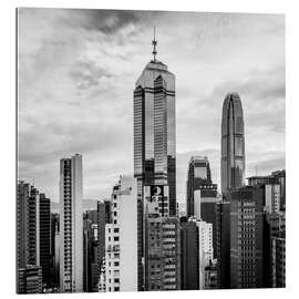 Gallery print Houses Sea Hong Kong in black and white