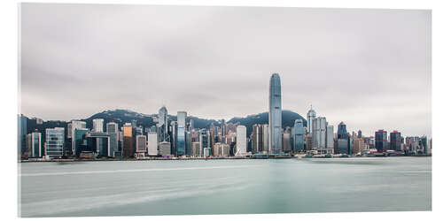 Acrylic print Hong Kong skyline