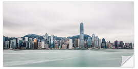 Naklejka na ścianę Hong Kong skyline