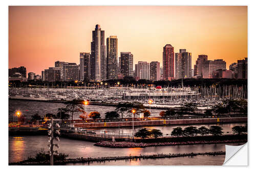Adesivo murale skyline Chicago