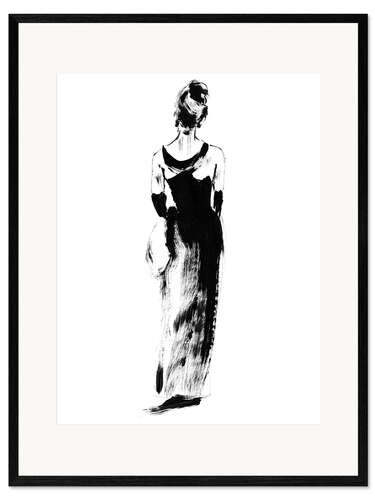Impression artistique encadrée La robe d'Audrey