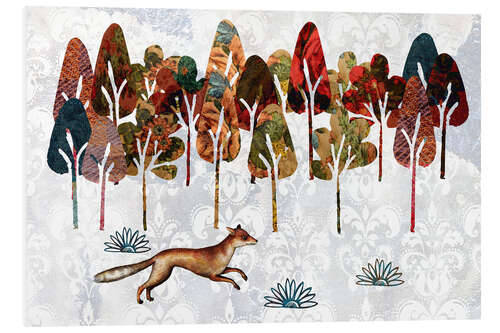 Foam board print Autumn fox