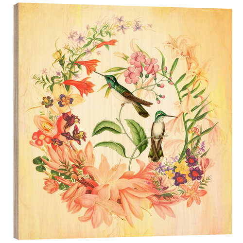 Wood print Hummingbird II