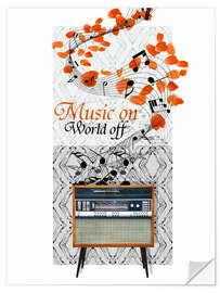 Vinilo para la pared Music On