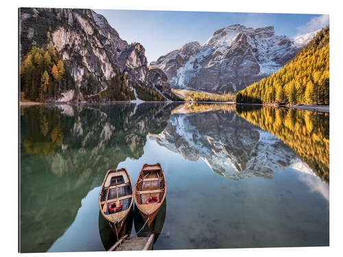 Gallery print Autumn at Lake Braies (Lago di Braies), Dolomites - Italy