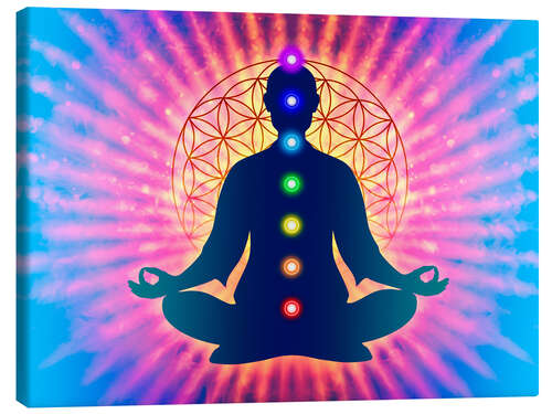 Lienzo In meditation with chakras - Artwork IV