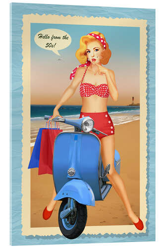 Acrylic print Hello from the 50s
