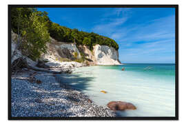 Gerahmter Kunstdruck Kreidefelsen auf der Insel Rügen II