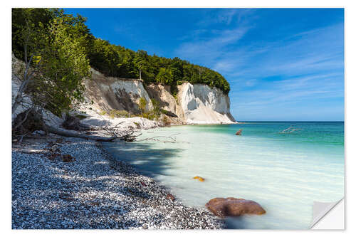 Selvklebende plakat Chalk Cliffs on the Island Ruegen, Germany II