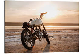 Gallery print Retro motorcycle in the desert