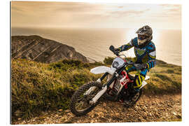 Gallery print Enduro rider on a coastal road