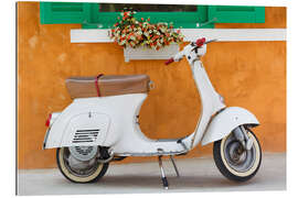 Gallery print White scooter in front of a window