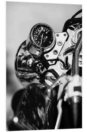 Foam board print Speedometer of a motorcycle