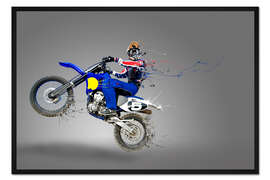 Gerahmter Kunstdruck Motocross-Fahrer