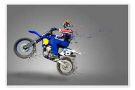 Poster Pilote de moto-cross