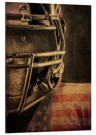 Magnettafel Affe als Footballspieler