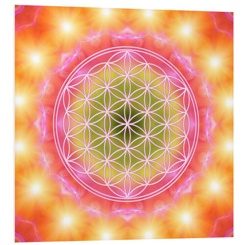 PVC print Flower of life - heart energy