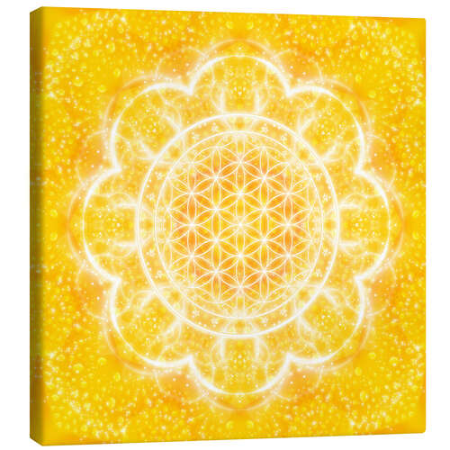 Canvas print Flower of life - light power