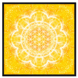 Gerahmter Kunstdruck Blume des Lebens - Lichtkraft