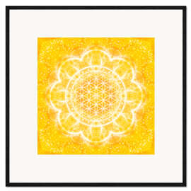 Framed art print Flower of life - light power