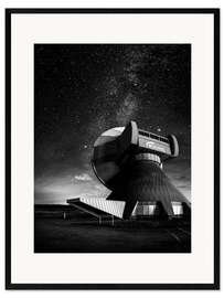 Impression artistique encadrée Erdfunkstelle Raisting Black and White