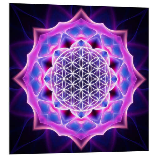 Foam board print Flower of Life - Spiritual Awakening