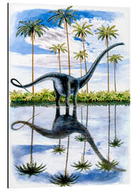 Alubild Alamosaurus unter Palmen