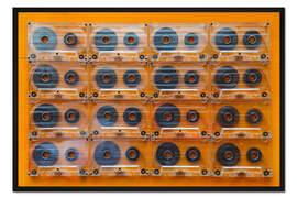 Gerahmter Kunstdruck Durchsichtige Audiokassetten