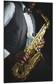 Magnettafel Saxophon eines Jazzmusikers