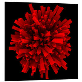 Stampa su alluminio Abstract ball in red