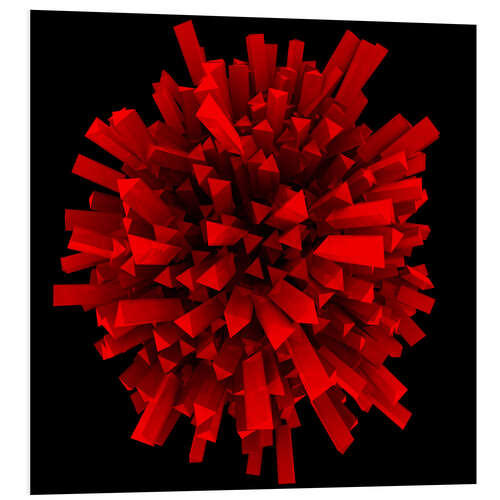 PVC-taulu Abstract ball in red