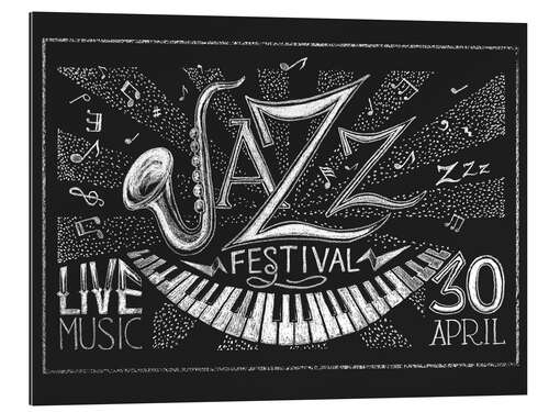 Gallery print Jazz Festival on blackboard