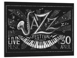 Gallery print Jazz Festival on blackboard