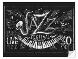 Wandsticker Jazz Festival auf Tafel