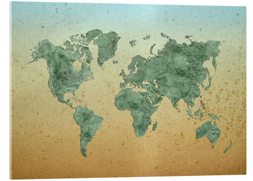 Akrylbillede Vintage World Map