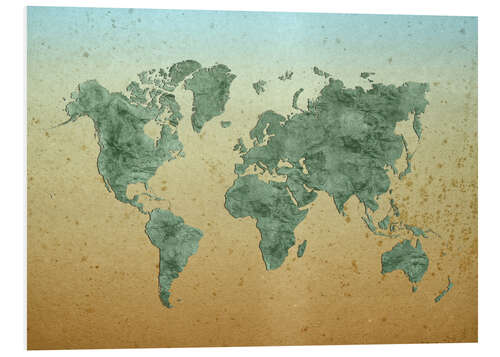 Tableau en PVC Carte du monde vintage