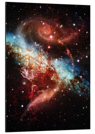 Aluminium print Nebula and star field in space