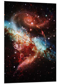 Foam board print Nebula and star field in space