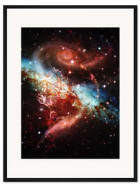 Gerahmter Kunstdruck Nebel und Sternfeld im All