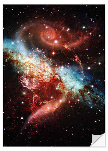 Naklejka na ścianę Nebula and star field in space