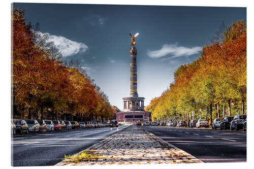 Acrylglasbild Siegessäule Berlin im Herbst