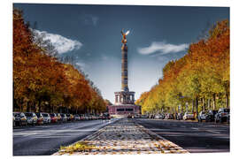 Foam board print Victory Column Berlin during Fall