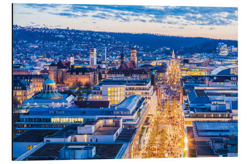 Tableau en aluminium King street in Stuttgart