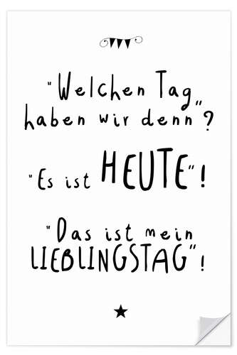 Wandsticker Lieblingstag