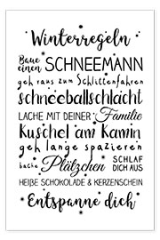 Poster Winter rules (German)