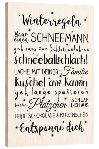 Obraz na drewnie Winter rules (German)